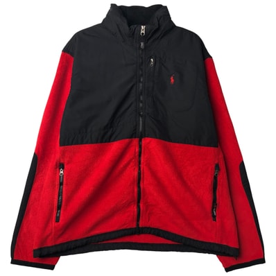 古着 ラルフローレン Ralph Lauren POLO by Ralph Lauren 切替 フリースジャケット メンズXL相当/eaa610203