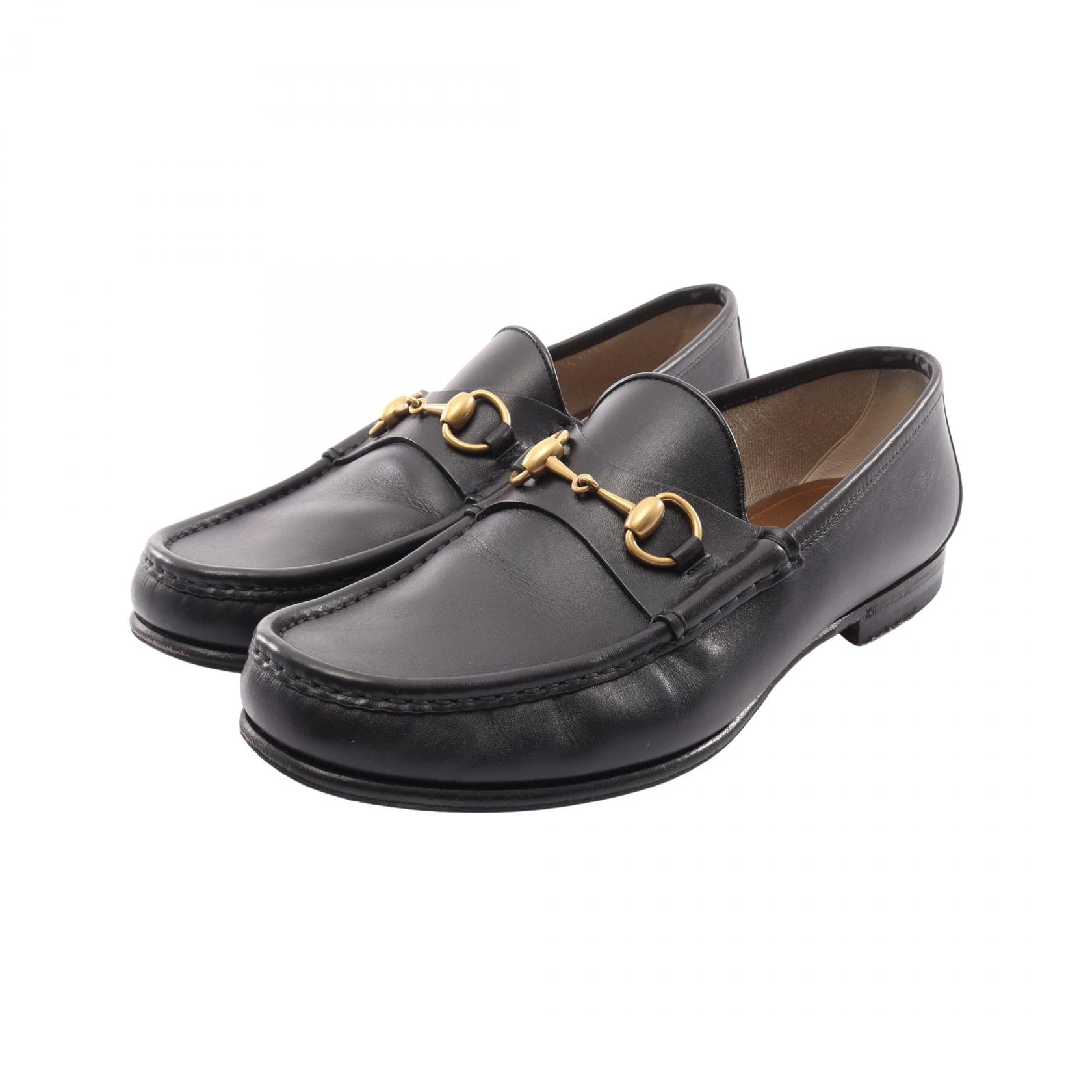 グッチ GUCCI オールドグッチ ホースビット ローファー 靴 レザー メンズ ブラック系 【中古】