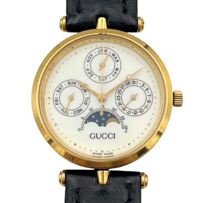 GUCCI グッチ シェリーライン ムーンフェイズ トリプルカレンダー クォーツ メンズ 腕時計 C1413