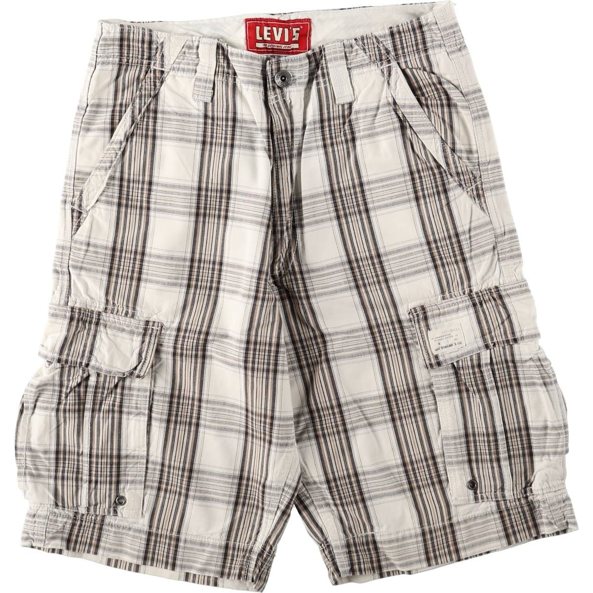古着 リーバイス Levi's CARGO チェック柄 カーゴショーツ ハーフパンツ メンズw33相当/eaa669498