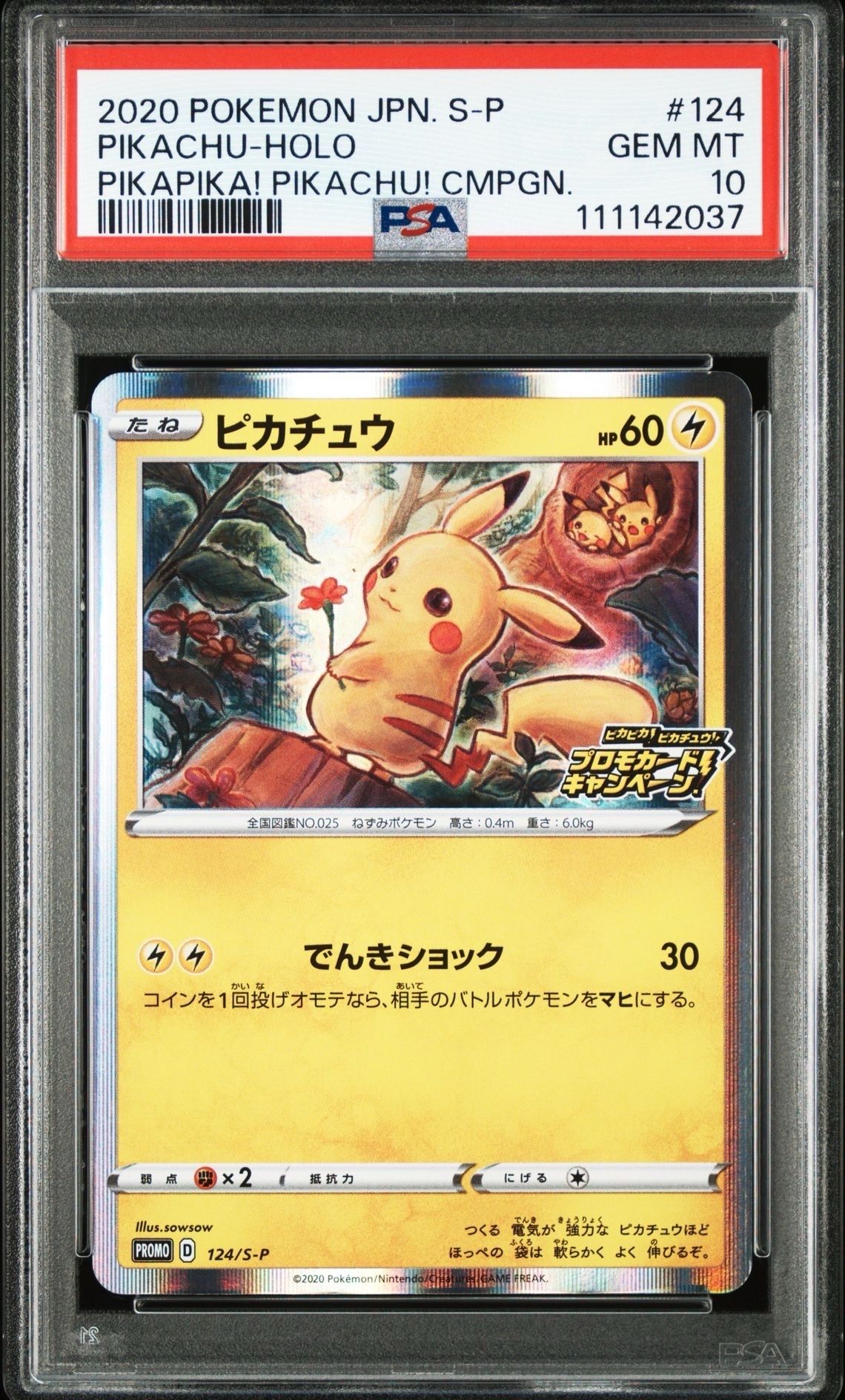 ピカチュウ: プロモ P [S-P 124](ピカピカ!ピカチュウ!プロモカードキャンペーン)