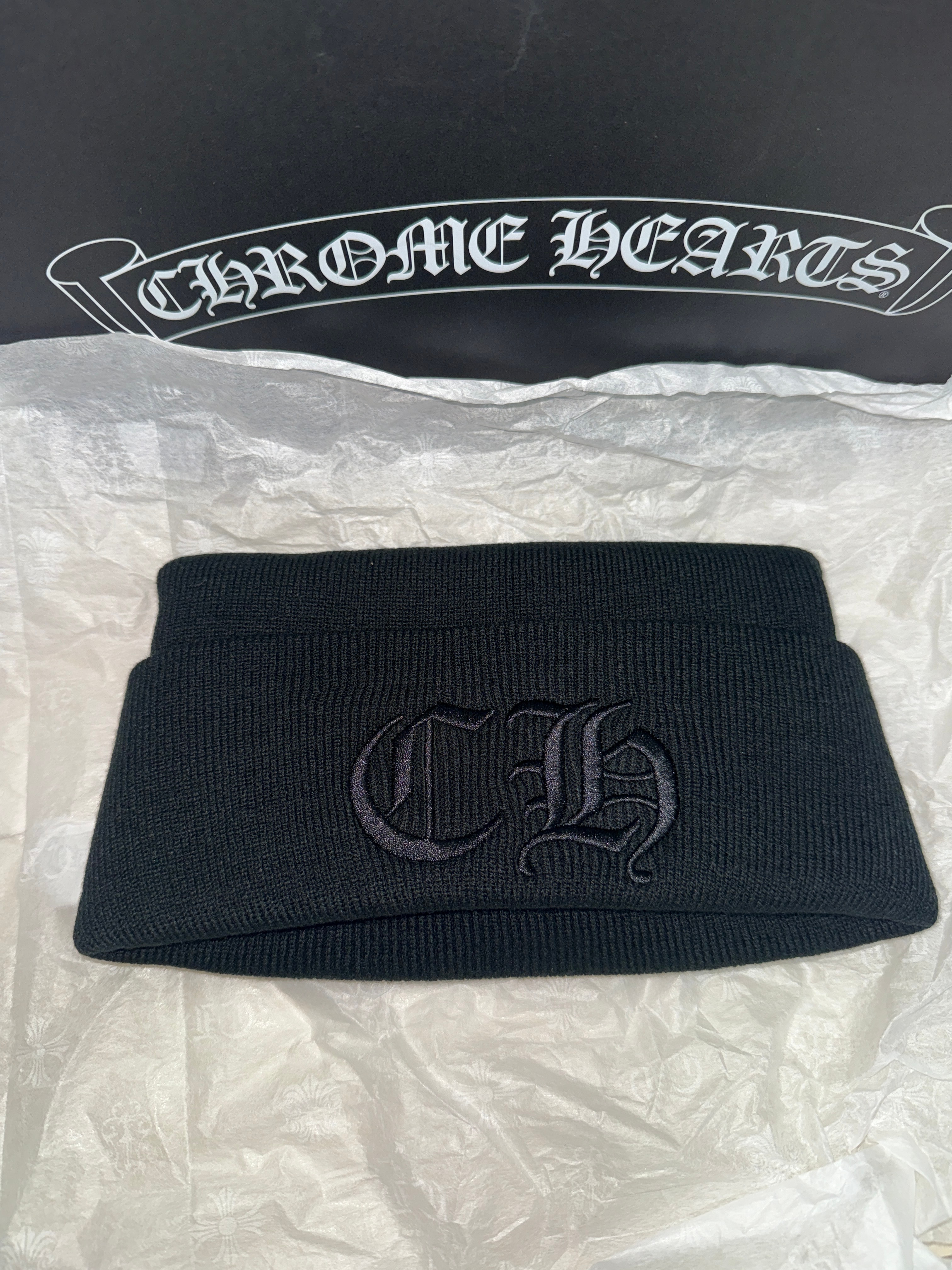 クロムハーツ CHロゴ ビーニー ワッチキャップ "ブラック"