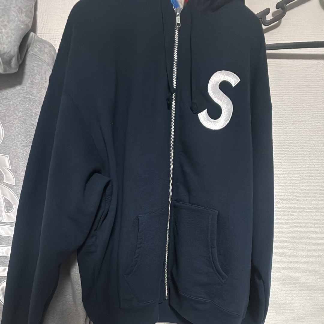 Supreme S Logo Zip Up Hooded Sweatshirt (25FW) "Navy"