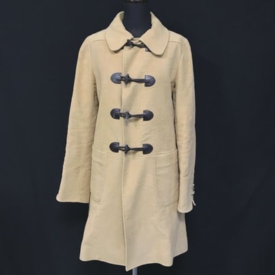 ルーマニア製★A.P.C.★スエード加工/ダッフルコート/アウター【38/Women's size-M/ベージュ】トグルボタン/両サイドポケット/アーペーセー◆BC413L