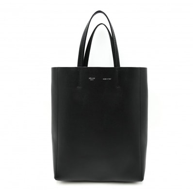 CELINE(セリーヌ)バーティカル カバ スモール トートバッグ ブラック グレインドレザー シルバー金具 2WAY レディース 189813XBA【中古】