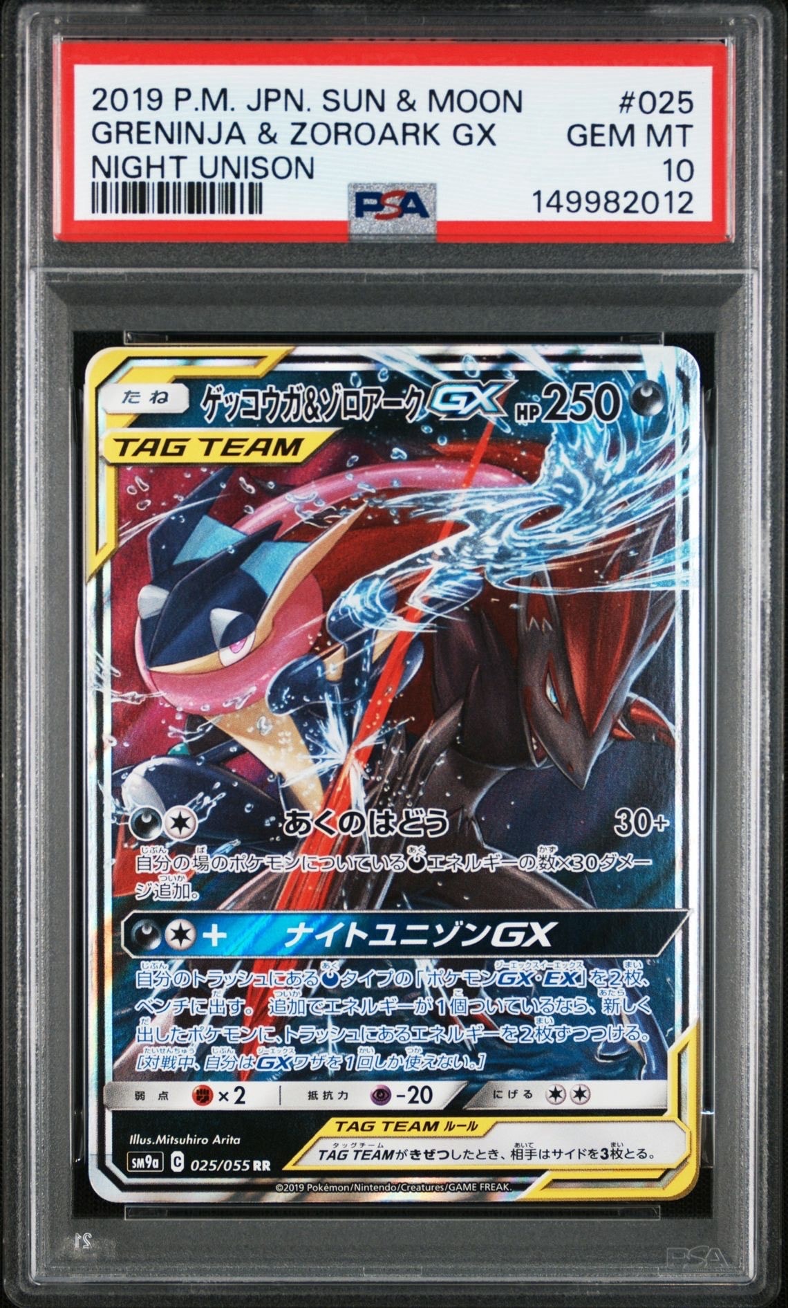 ゲッコウガ&ゾロアークGX RR [SM9a 025/055](強化拡張パック「ナイトユニゾン」)