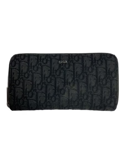Dior Long Zip Wallet Dior Oblique Jacquard "Black"