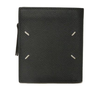 Maison Margiela メゾンマルジェラ 4ステッチ フリップ フラップ ウォレット 現行 グレイン カーフ 札入れ カードケース パスケース 名刺入れ コインケース ロゴ 箔押し ブラック 二つ折り財布 SA1UI0020 P4745T 8013