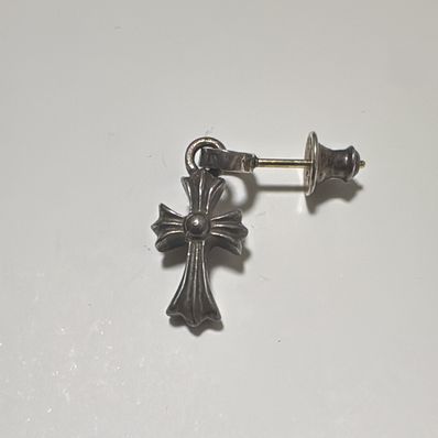 Chrome Hearts CH Cross Baby Fat Earrings "Silver"