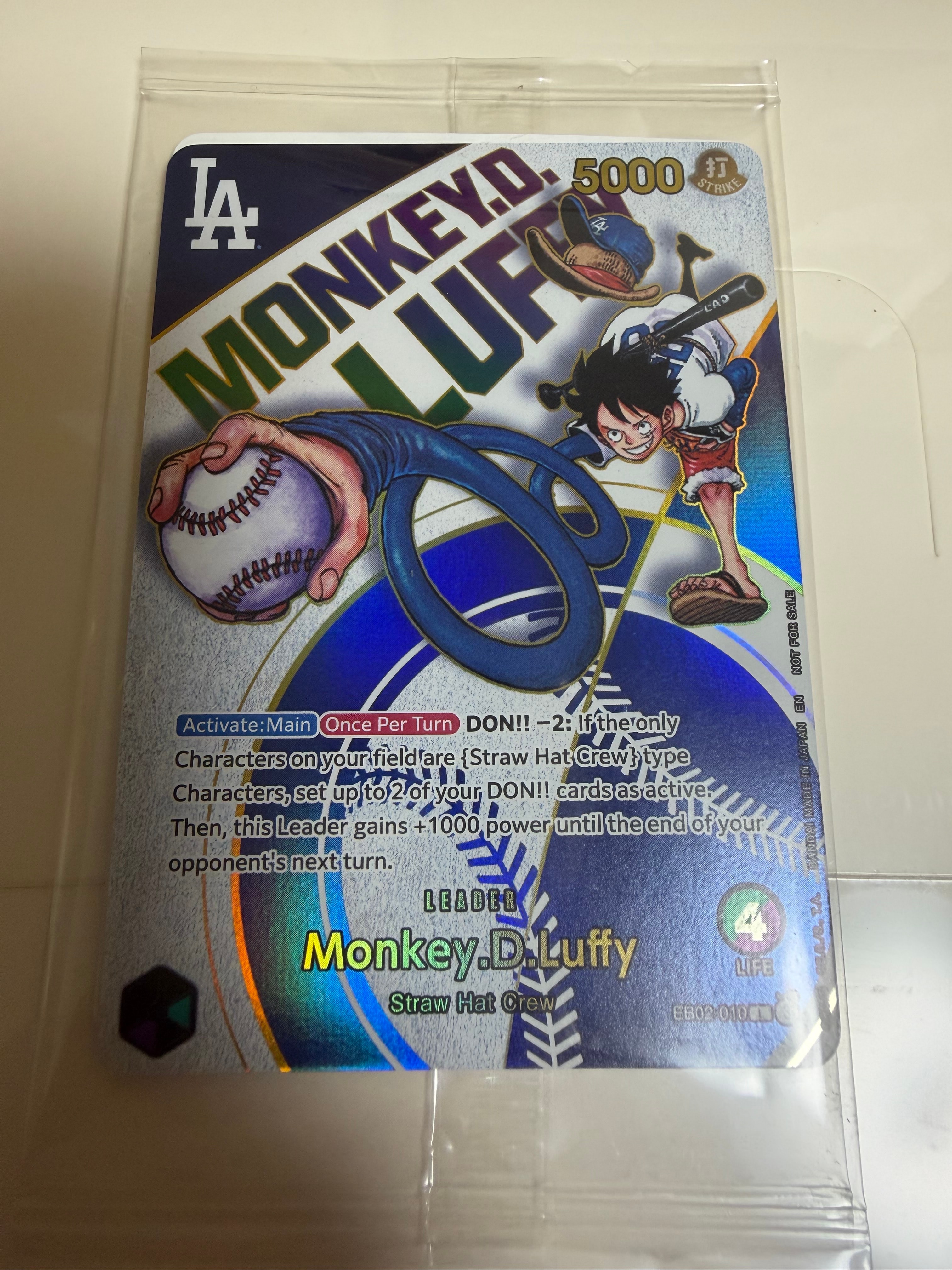 モンキー・D・ルフィ L [EB02-010]【英語版】(プロモーションカード「ワンピースカードゲーム x ロサンゼルスドジャース」)