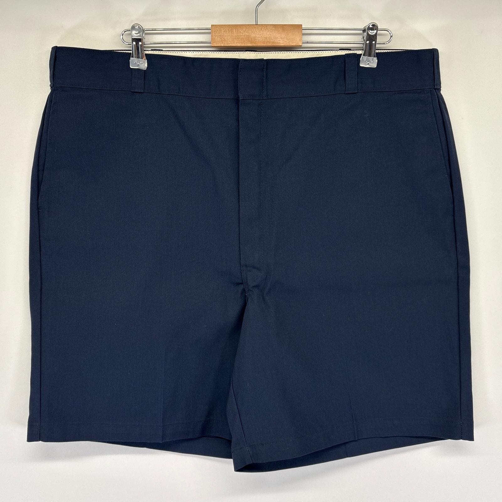 古着 ディッキーズ Dickies ショートパンツ ワーク ハーフ ショーツ ワンポイントロゴ 大きいサイズ w42  ネイビー メンズ