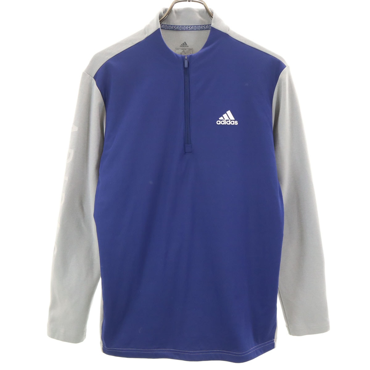 adidas アディダス 長袖 ハーフジップ ウェア M グレー系