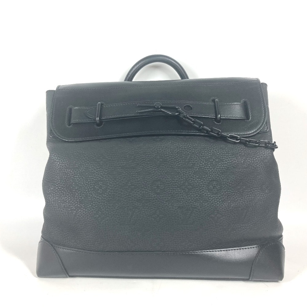 ルイヴィトン LOUIS VUITTON スティーマーPM M55701 モノグラム カバン 斜め掛け トートバッグ ハンドバッグ ショルダーバッグ トリヨンレザー ノワール ブラック