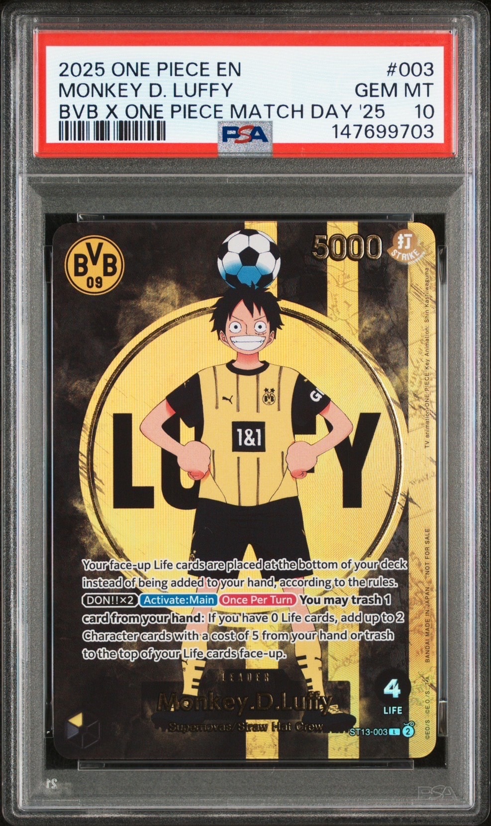 PSA10】モンキー・D・ルフィ L [ST13-003]【英語版】(プロモーション