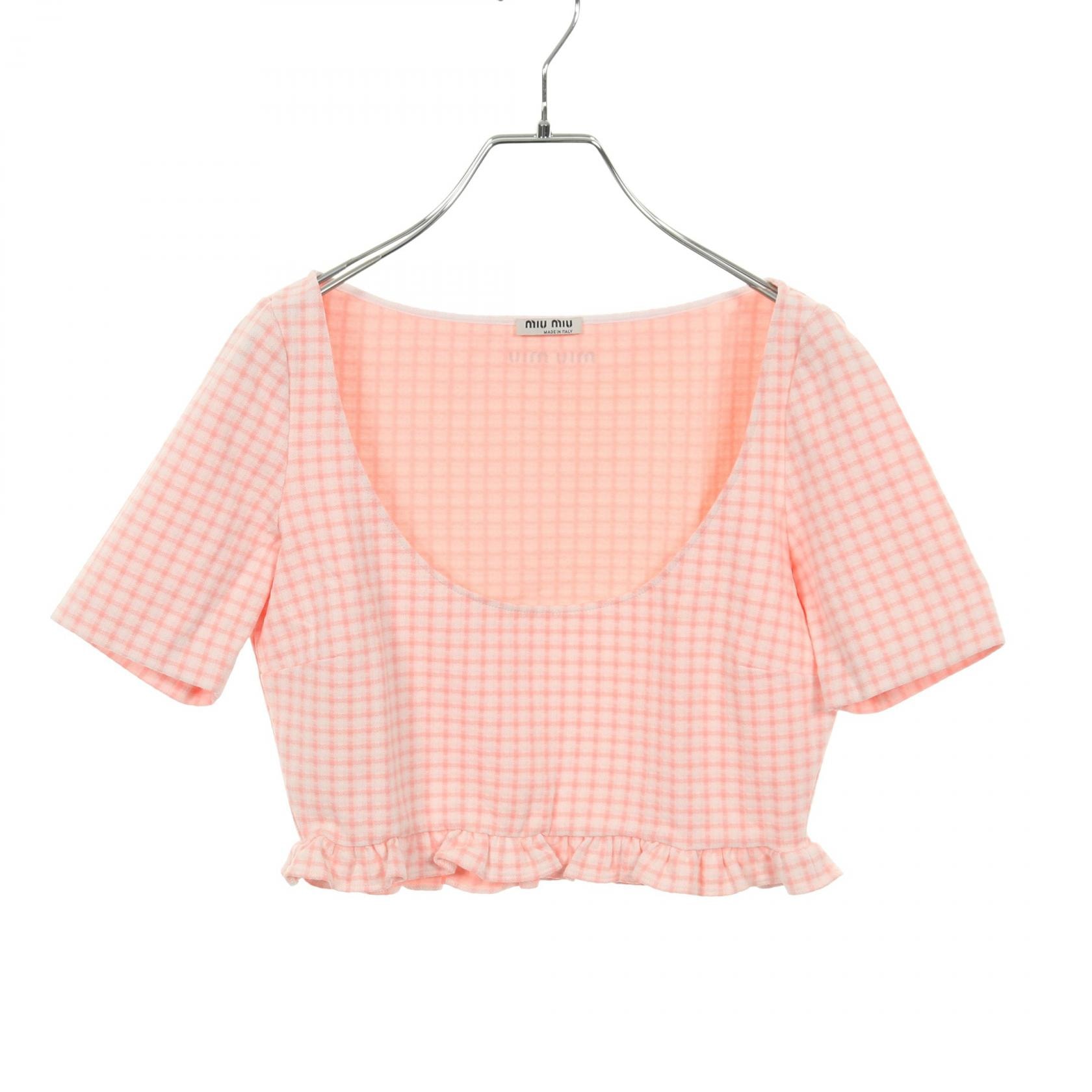 ミュウ ミュウ Miu Miu カットソー 衣料品 トップス ナイロン レディース ピンク系 【中古】