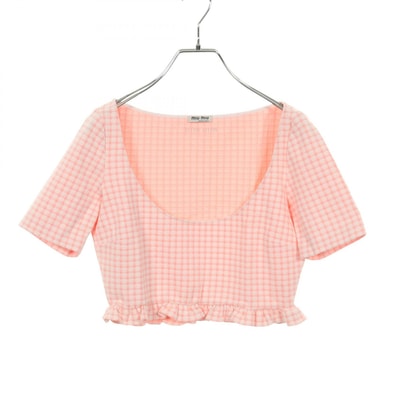 ミュウ ミュウ Miu Miu カットソー 衣料品 トップス ナイロン レディース ピンク系 【中古】