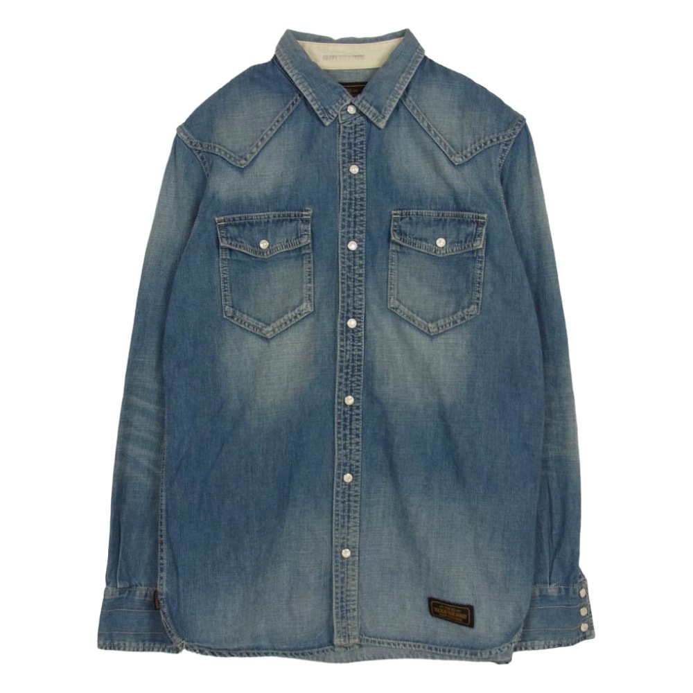 NEIGHBORHOOD ネイバーフッド 長袖シャツ 16AW 162NYNH-SHM01 RAWHIDE/C-SHIRT LS デニム ウエスタン 長袖 シャツ ブルー系 S【中古】