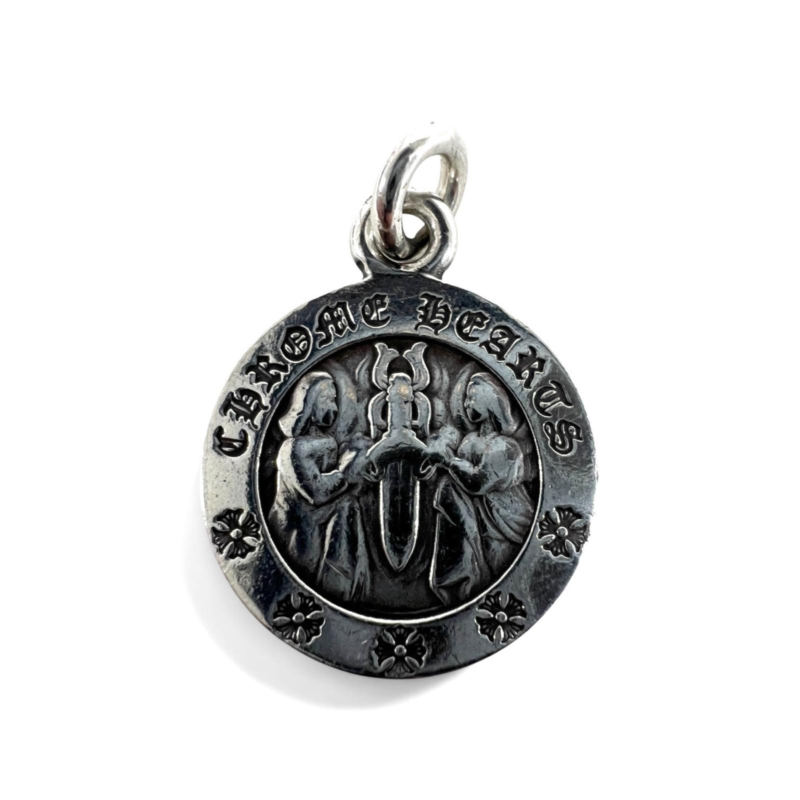C (やや傷や汚れあり)】CHROME HEARTS 美品 クロムハーツ ANGEL MEDAL