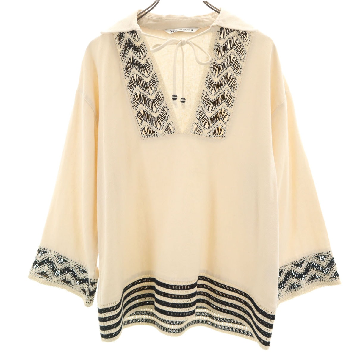 ZARA ザラ 長袖 シャツ XS ベージュ