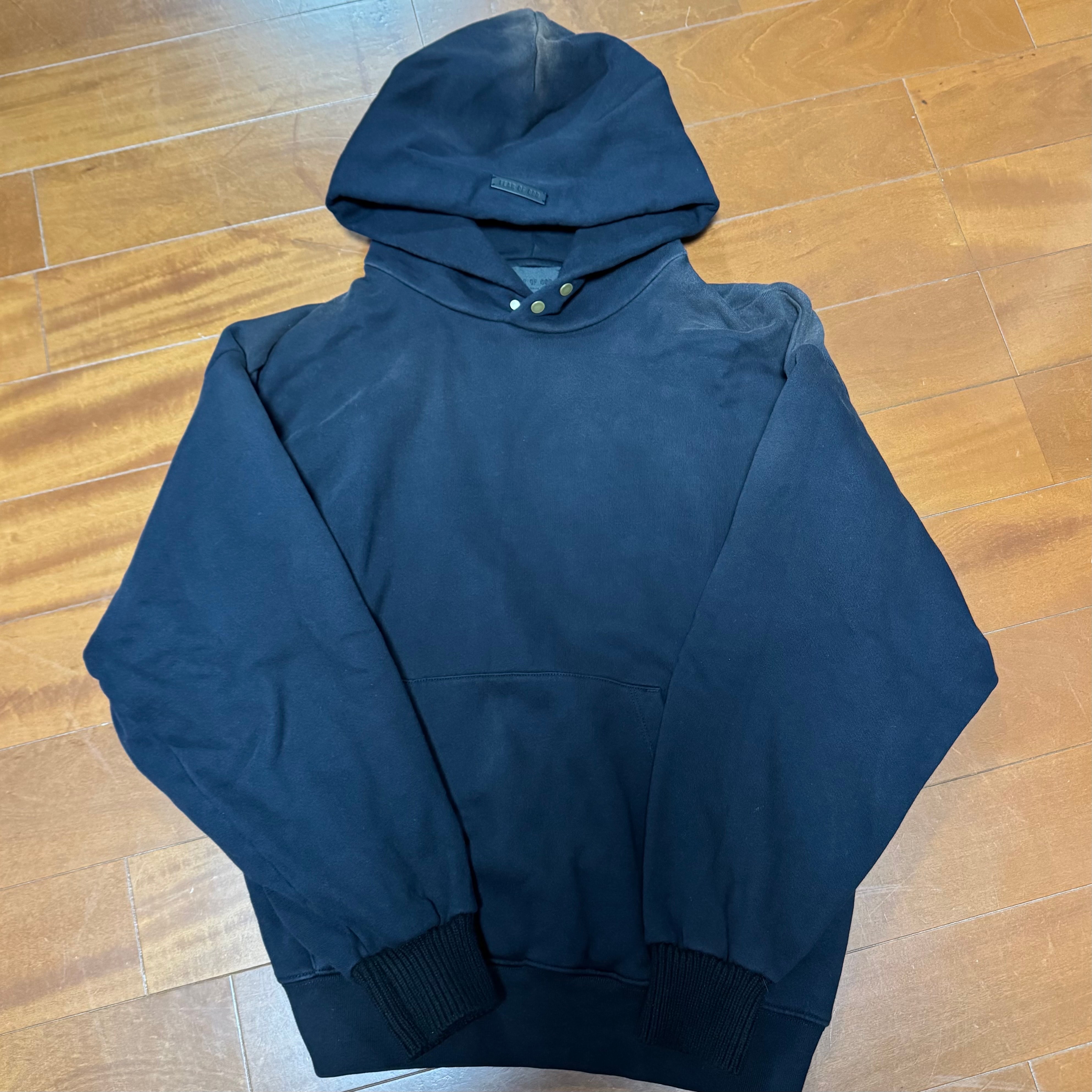 FEAR OF GOD Seventh Collection Faded Hoodie フーディ ブラック