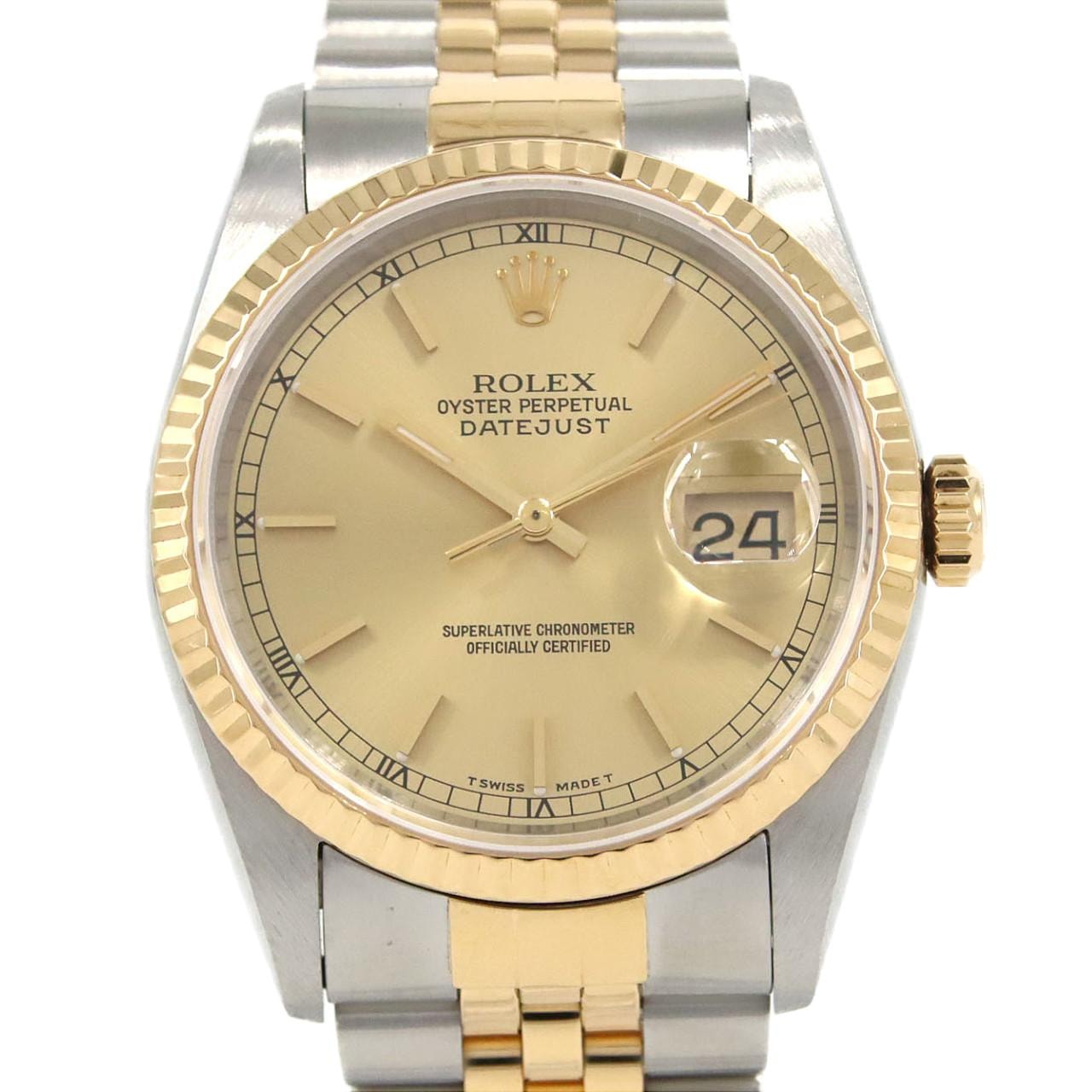 ロレックス デイトジャスト 16233 SSxYG 自動巻 X番