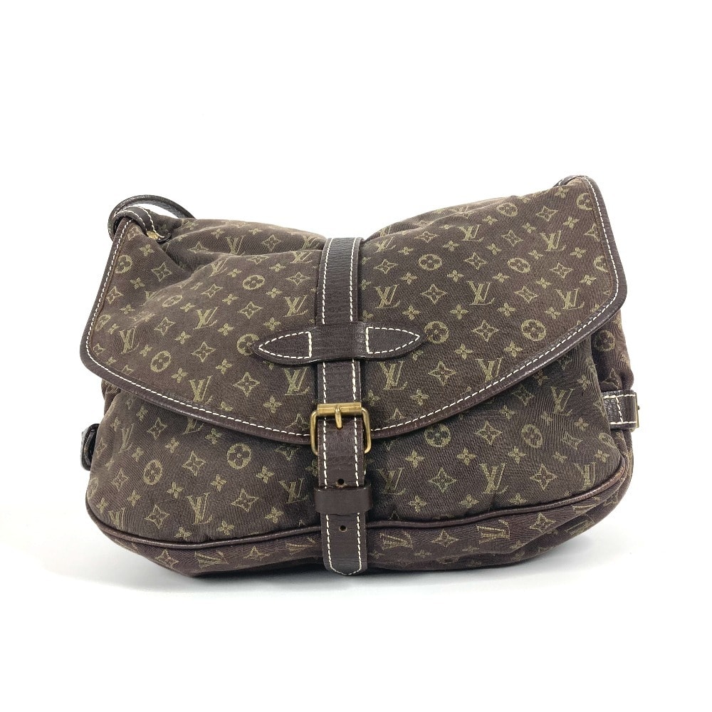ルイヴィトン LOUIS VUITTON ソミュール30 M95227 モノグラムミニラン カバン 斜め掛け ショルダーバッグ モノグラムミニランキャンバス フザン ブラウン