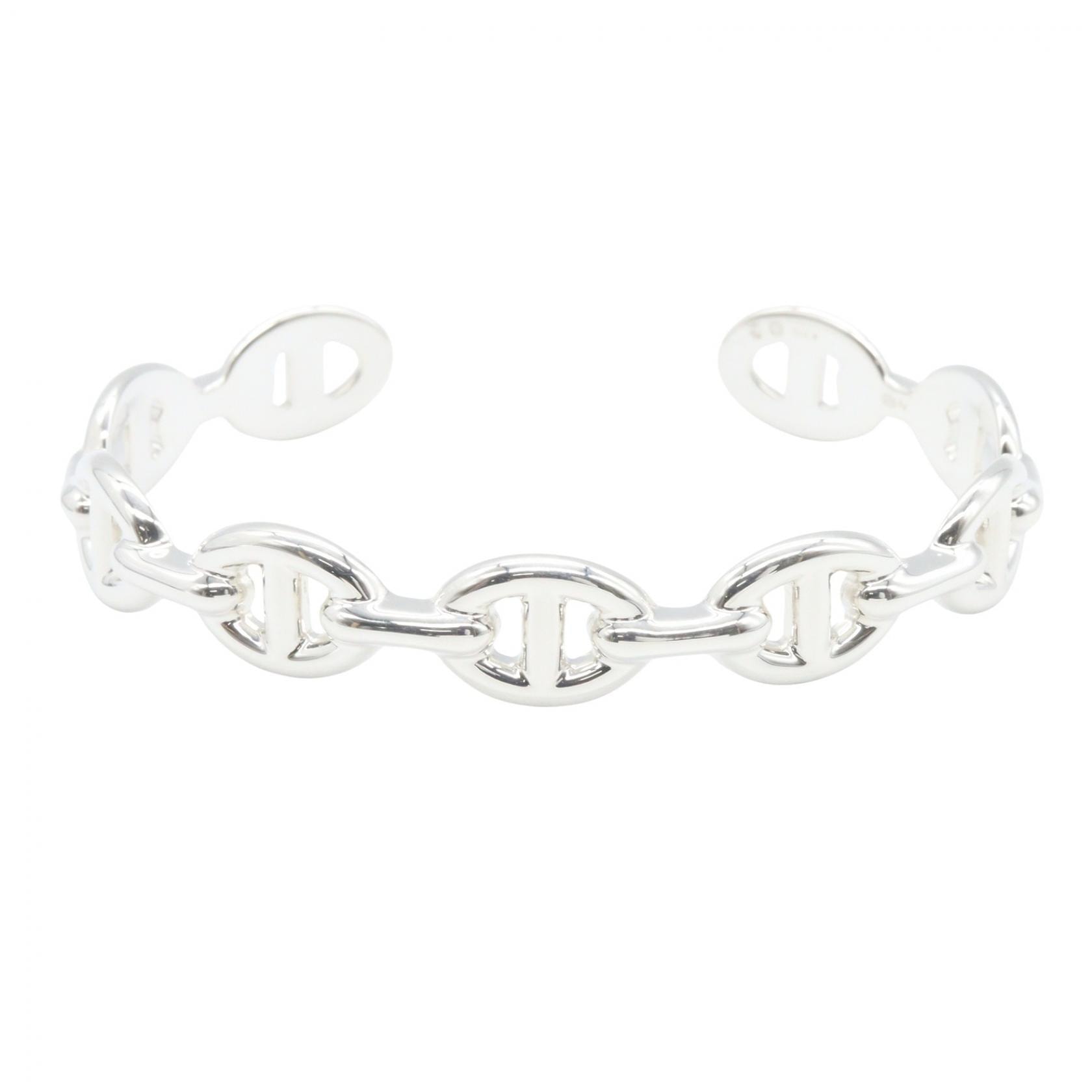 エルメス HERMES シェーヌダンクル アンシェネ バングル MM バングル アクセサリー シルバー925 レディース シルバー系 【中古】