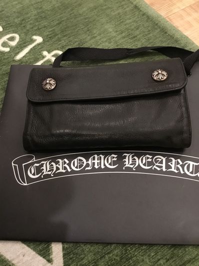クロムハーツ ウェーブウォレット デストロイレザー
