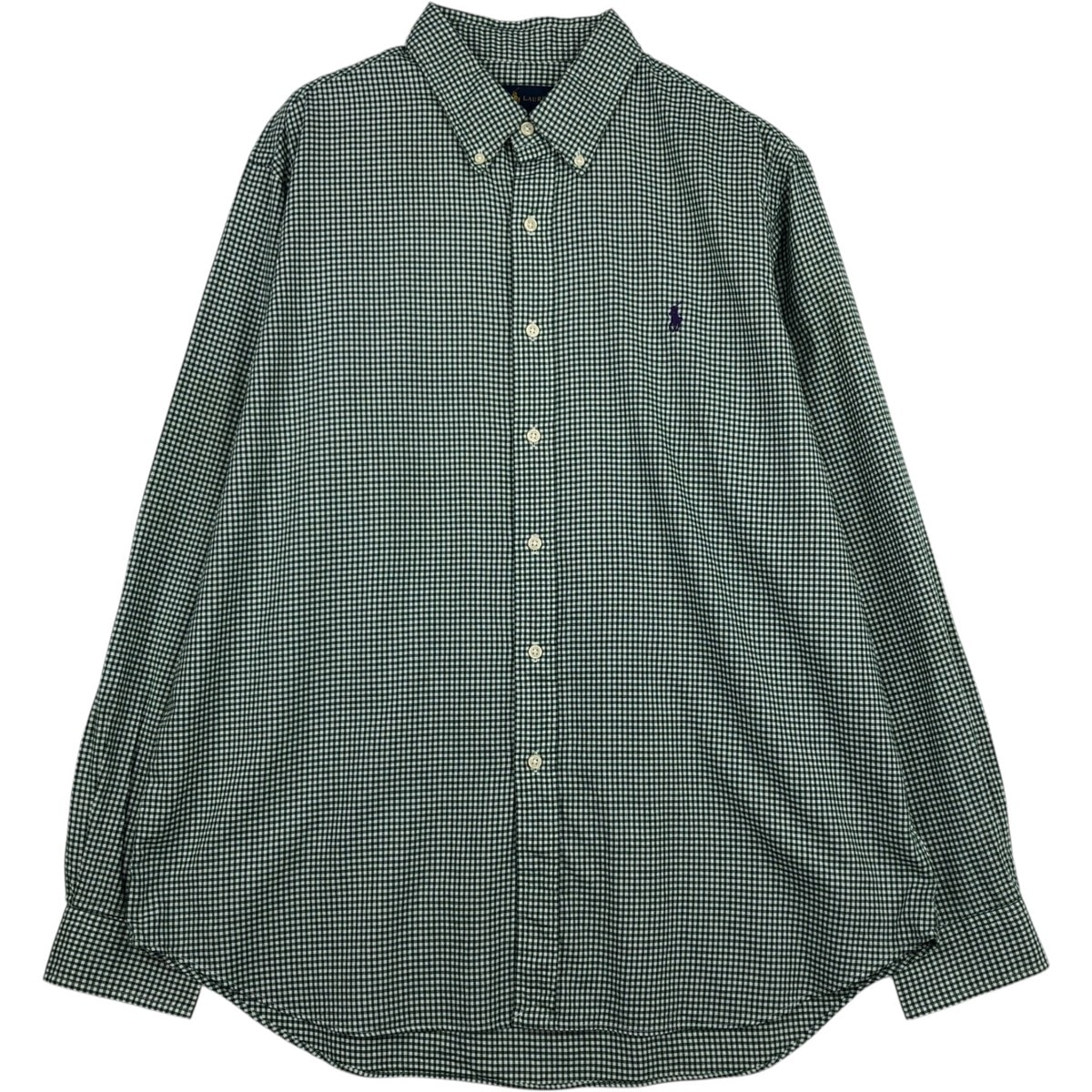 古着 ラルフローレン Ralph Lauren ギンガムチェック 長袖 ボタンダウンチェックシャツ メンズXL相当/eaa635098
