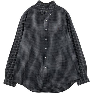 古着 ラルフローレン Ralph Lauren CLASSIC FIT 長袖 ボタンダウンチェックシャツ メンズL相当/eaa678074