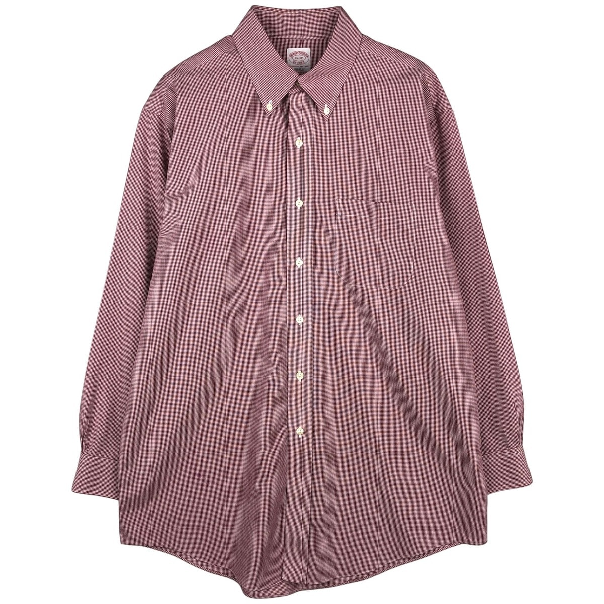 古着 ブルックスブラザーズ Brooks Brothers Est.1818 REGULAR FIT 長袖 ボタンダウンチェックシャツ メンズL相当/rab181178