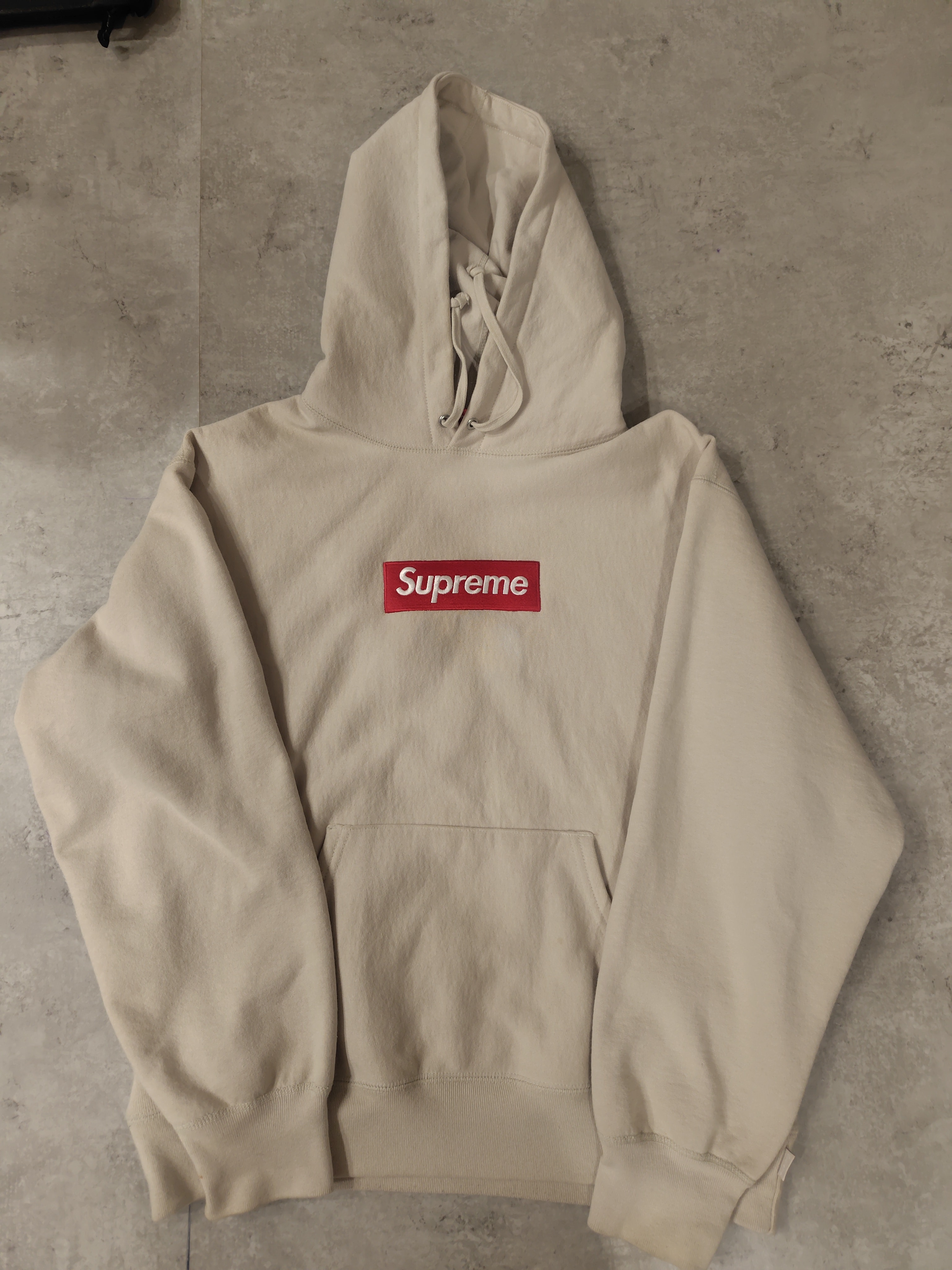 Supreme Box Logo Hooded Sweatshirt "Stone" (24FW)