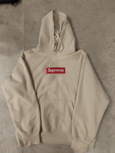 Supreme Box Logo Hooded Sweatshirt "Stone" (24FW)