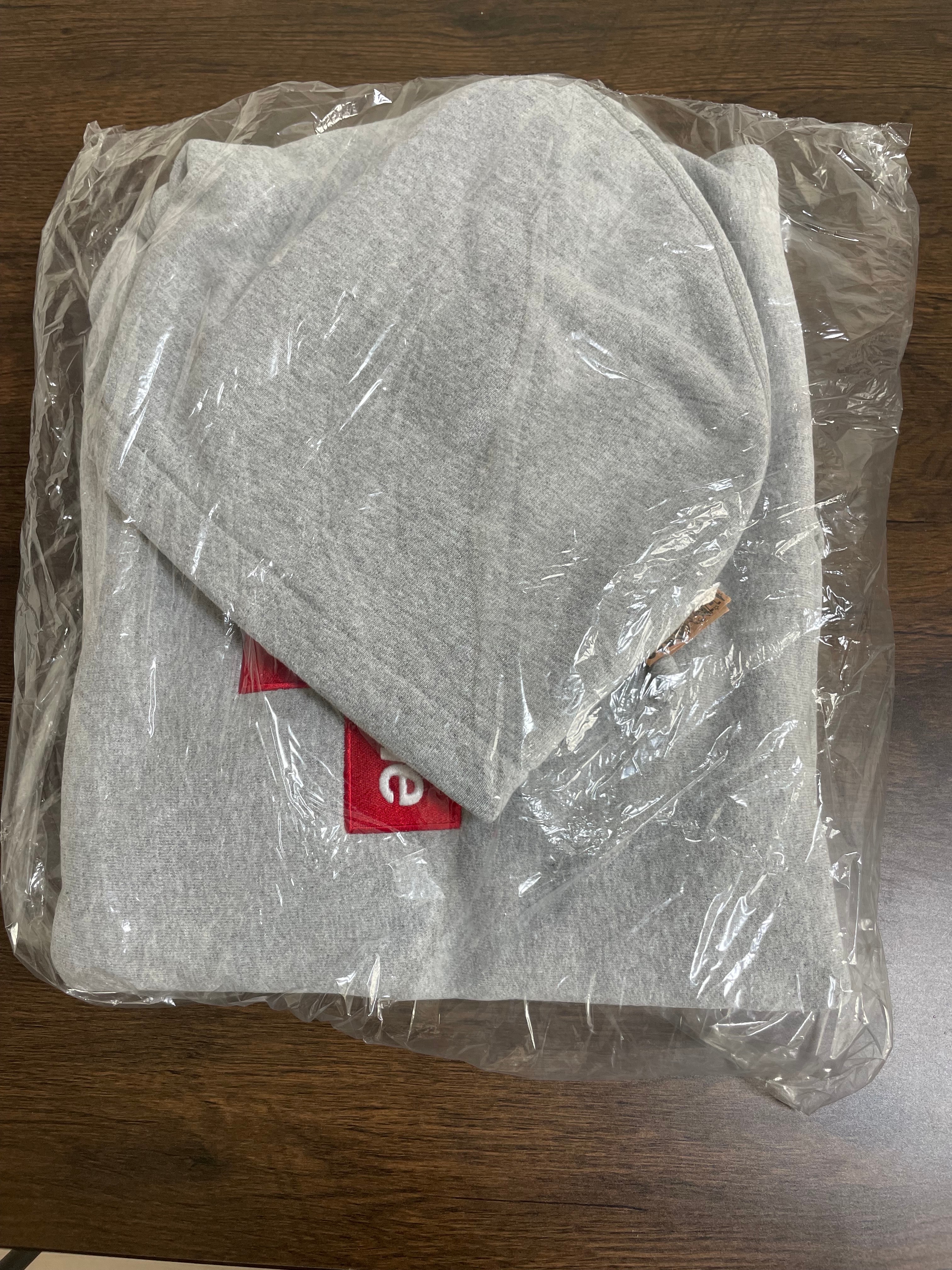 Supreme Cross Box Logo Hooded Sweatshirt "Grey"