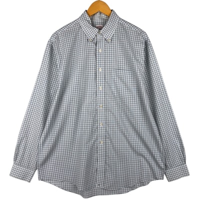 古着 ブルックスブラザーズ Brooks Brothers Est.1818 長袖 ボタンダウンチェックシャツ メンズL相当/eaa605920