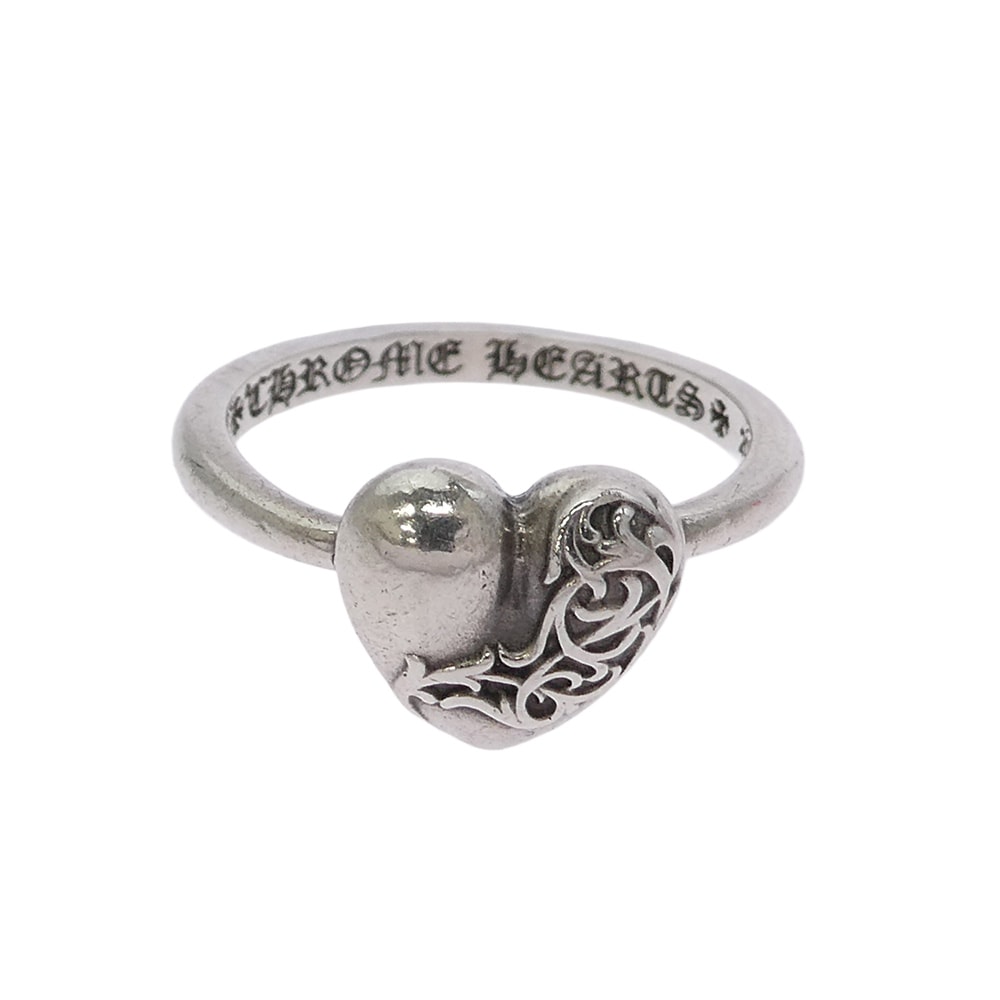 CHROME HEARTS クロムハーツ(原本無) リング BUBBLGM HEART バブルガムハート リング シルバー系 4号【中古】