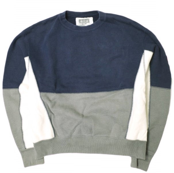 C.E シーイー 日本製 PANEL CREW NECK カラーパネルクルーネックスウェット S NAVY トレーナー CAV EMPT 裏毛 トップス g20370