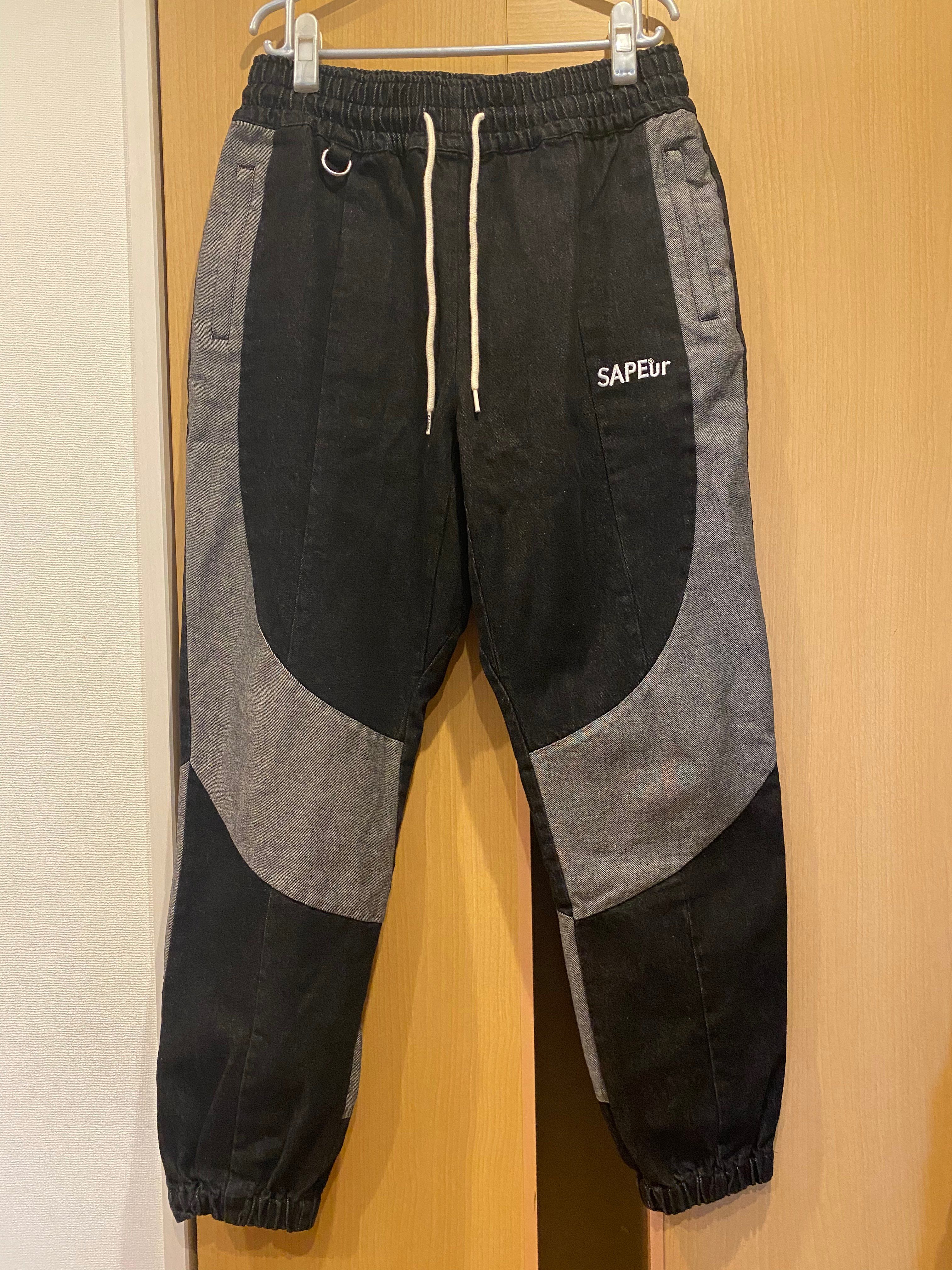 SAPEur DENIM TRACK PANTS "Black"