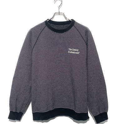 ENNOY Border Crew Neck Sweat Black×White