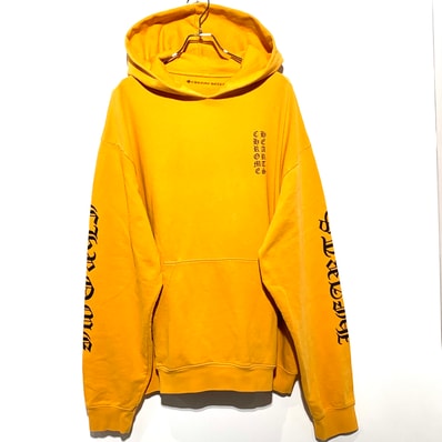 Chrome Hearts Vertical Logo Pullover Hoodie "Mustard"
