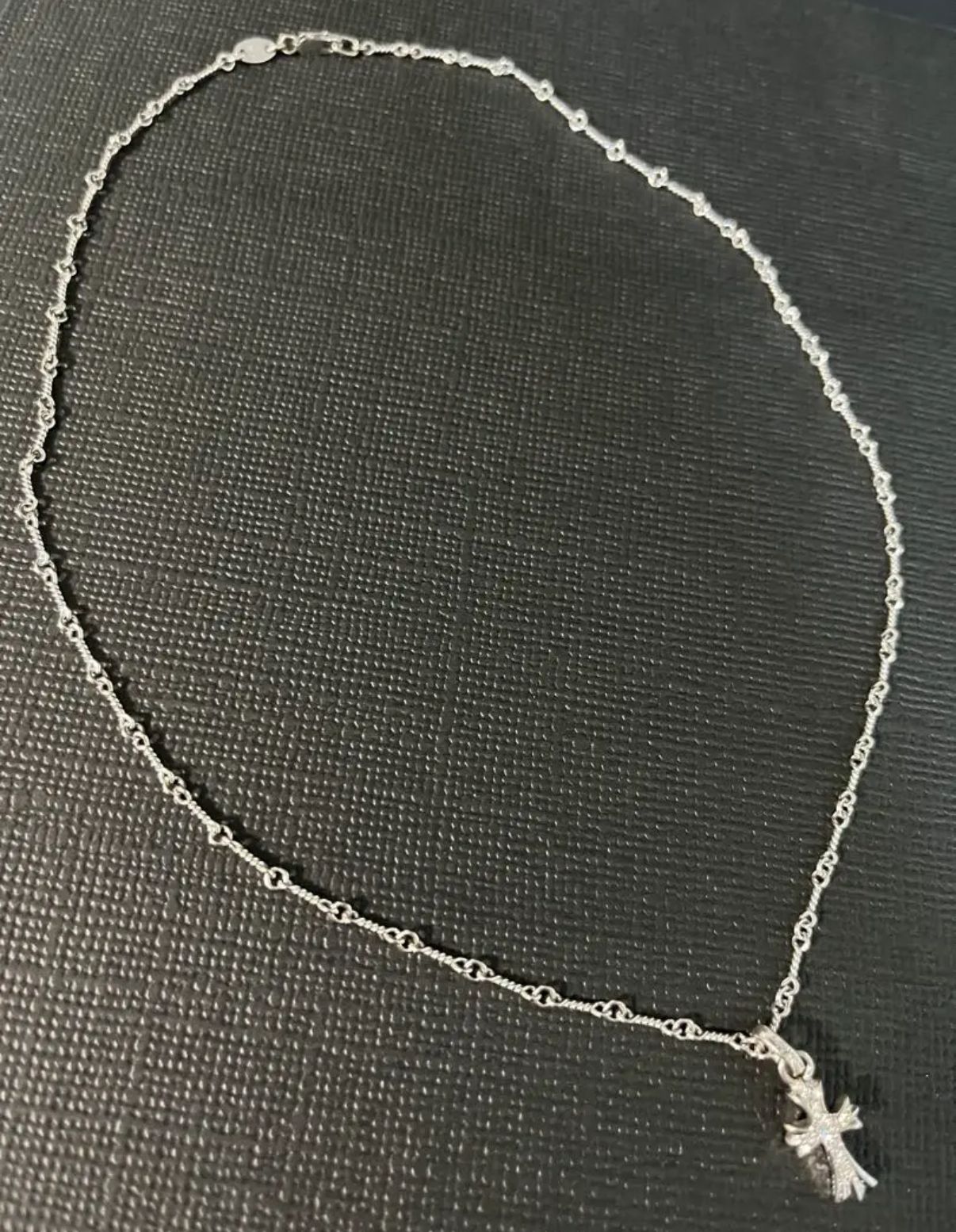 Chrome Hearts 18K Twist Chain Necklace "White Gold"