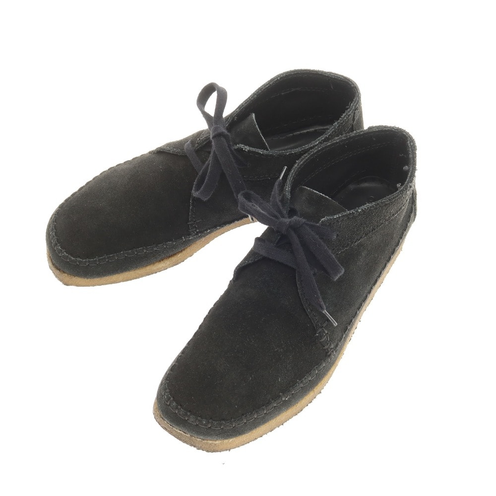 【中古】クラークス Clarks スエード モカシンブーツ ブラック【サイズUK7 1/2】【メンズ】