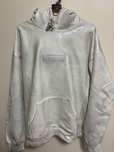 Supreme x MM6 Maison Margiela Foil Box Logo Hooded Sweatshirt "White"