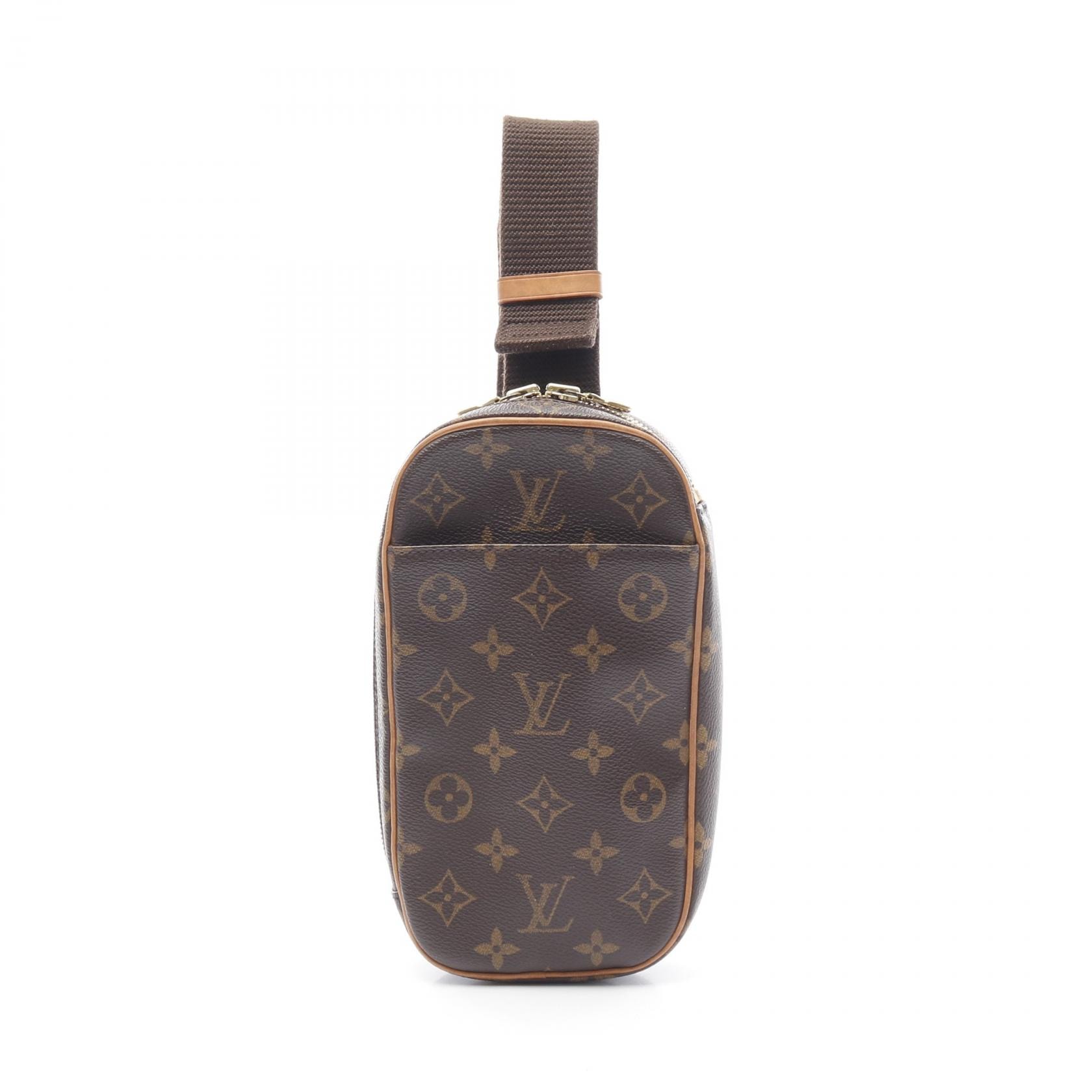 ルイ・ヴィトン LOUIS VUITTON ポシェットガンジュ ウエストバッグ ボディバッグ バッグ PVCコーティングキャンバス レザー モノグラム メンズ レディース ブラウン系 M51870 【中古】