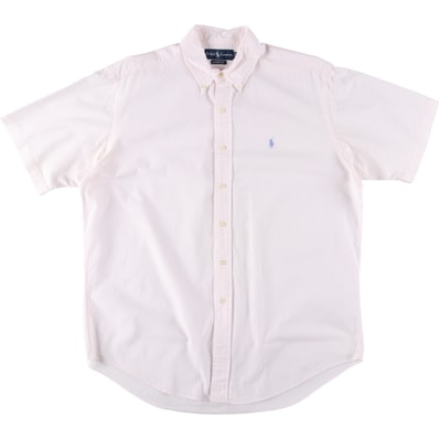 古着 ラルフローレン Ralph Lauren CLASSIC FIT クラシックフィット シアサッカー 半袖 ボタンダウンシャツ メンズL相当/eaa558348
