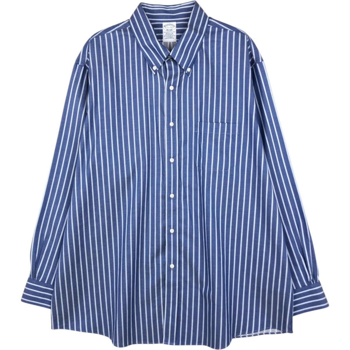 古着 ブルックスブラザーズ Brooks Brothers Est.1818 REGULAR 長袖 ボタンダウンストライプシャツ メンズXL相当/eaa663012