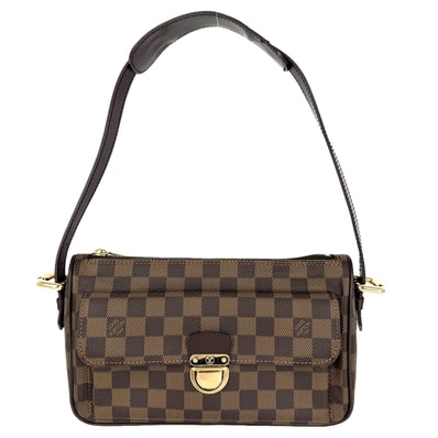 LOUIS VUITTON ルイヴィトン 2WAY ラヴェッロGM ショルダーバッグ ハンドバッグ 肩掛け N60006 ダミエキャンバス ブラウン 茶 ゴールド金具 レディース【中古品】