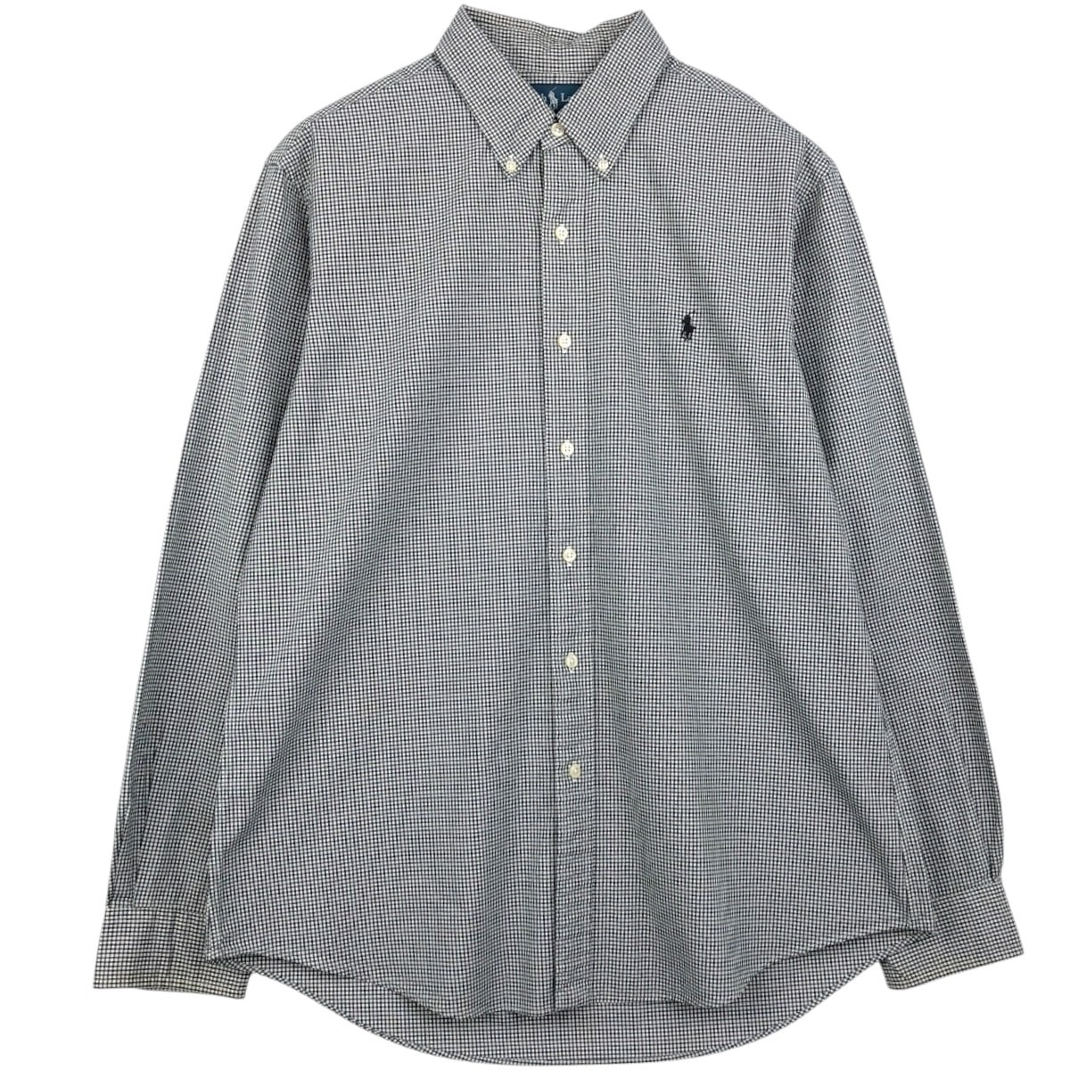 古着 ラルフローレン Ralph Lauren CUSTOM FIT ギンガムチェック 長袖 ボタンダウンチェックシャツ メンズL相当/eaa659234