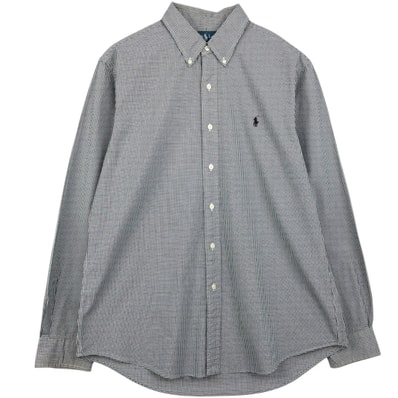 古着 ラルフローレン Ralph Lauren CUSTOM FIT ギンガムチェック 長袖 ボタンダウンチェックシャツ メンズL相当/eaa659234