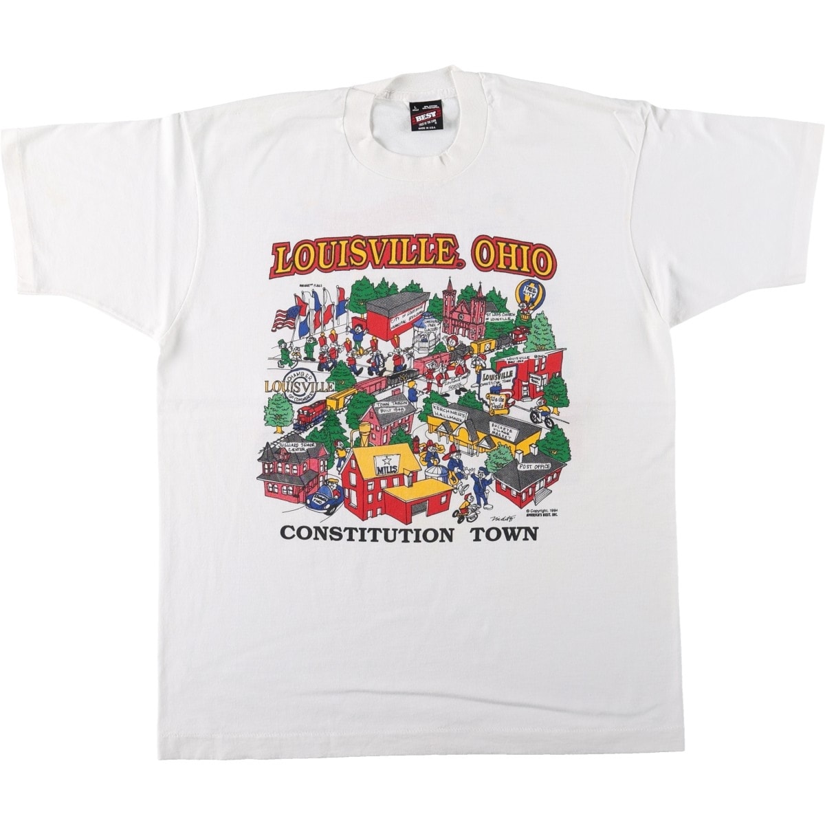 古着 90年代 フルーツオブザルーム FRUIT OF THE LOOM BEST プリントTシャツ USA製 メンズL相当 ヴィンテージ/eaa642595